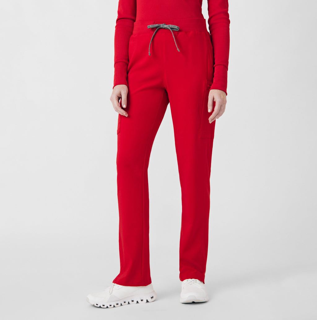Landau Forward Women's Cargo Scrub Pants Red