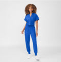 Landau Forward Women's 8-Pocket Cargo Scrub Jumpsuit Royal