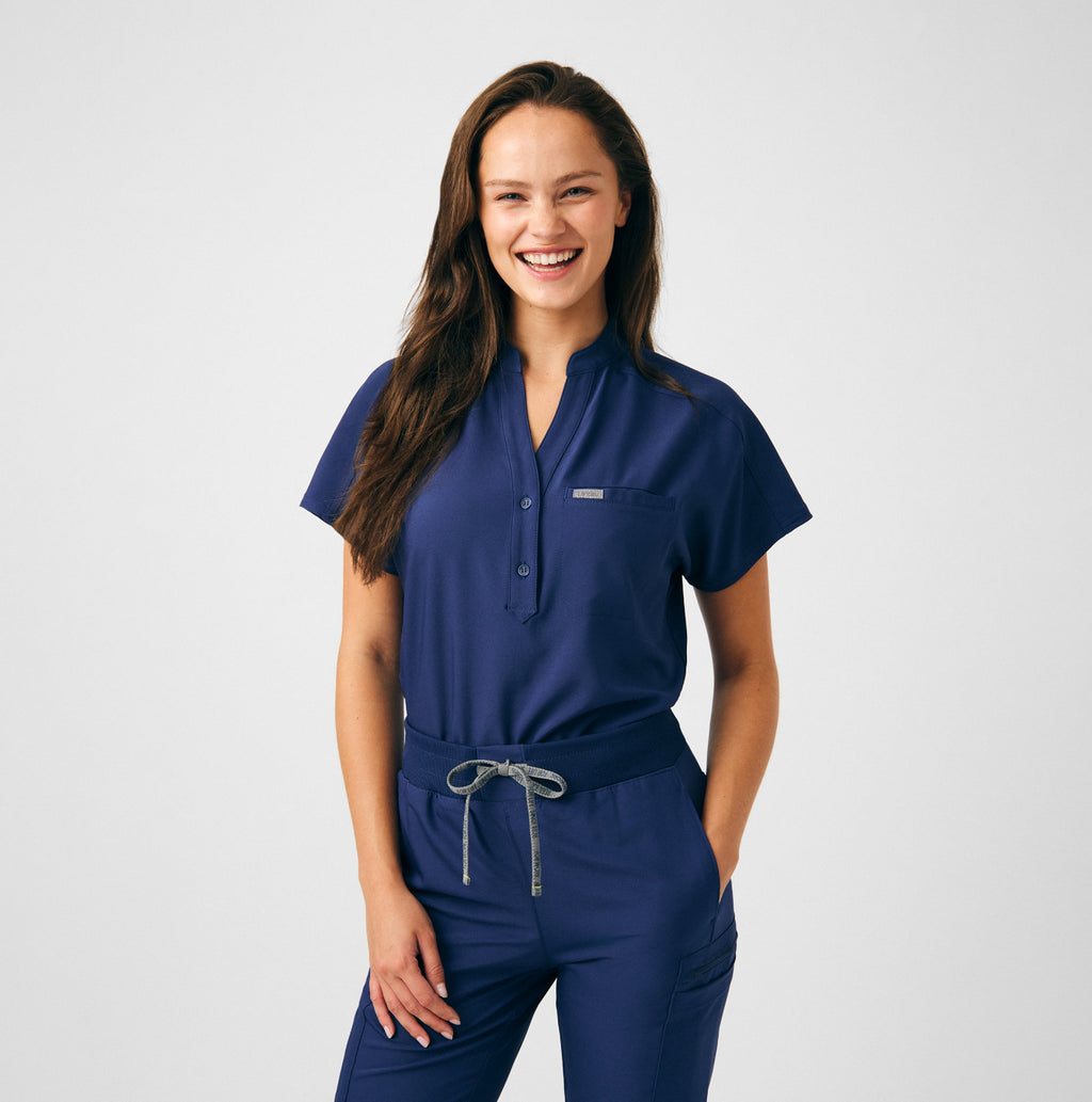 Landau Forward Women's 1-Pocket Scrub Bodysuit Navy