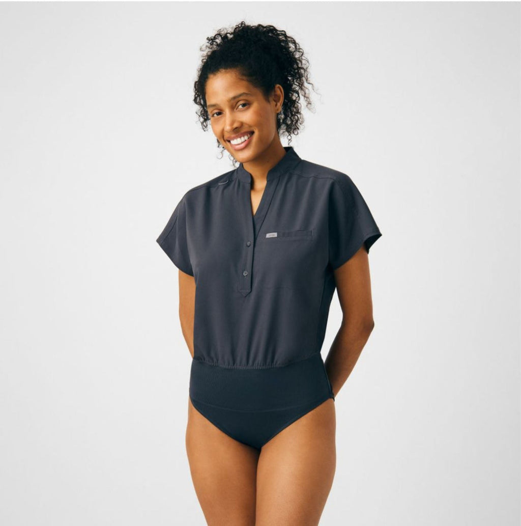 Landau Forward Women's 1-Pocket Scrub Bodysuit Pewter