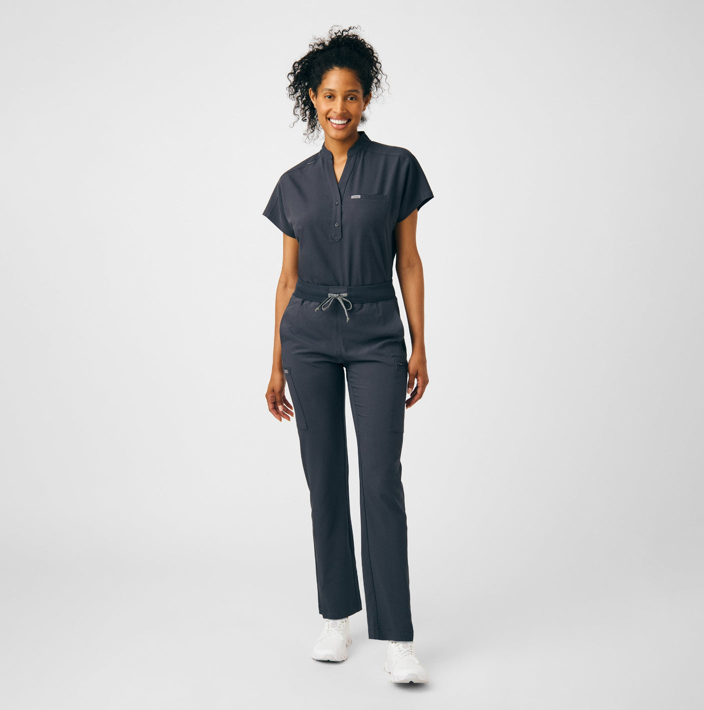 Landau Forward Women's 1-Pocket Scrub Bodysuit Pewter