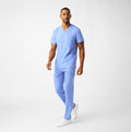 Landau Forward Men's 4-Pocket V-Neck Scrub Top Ceil