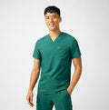 Landau Forward Men's 4-Pocket V-Neck Scrub Top - Hunter