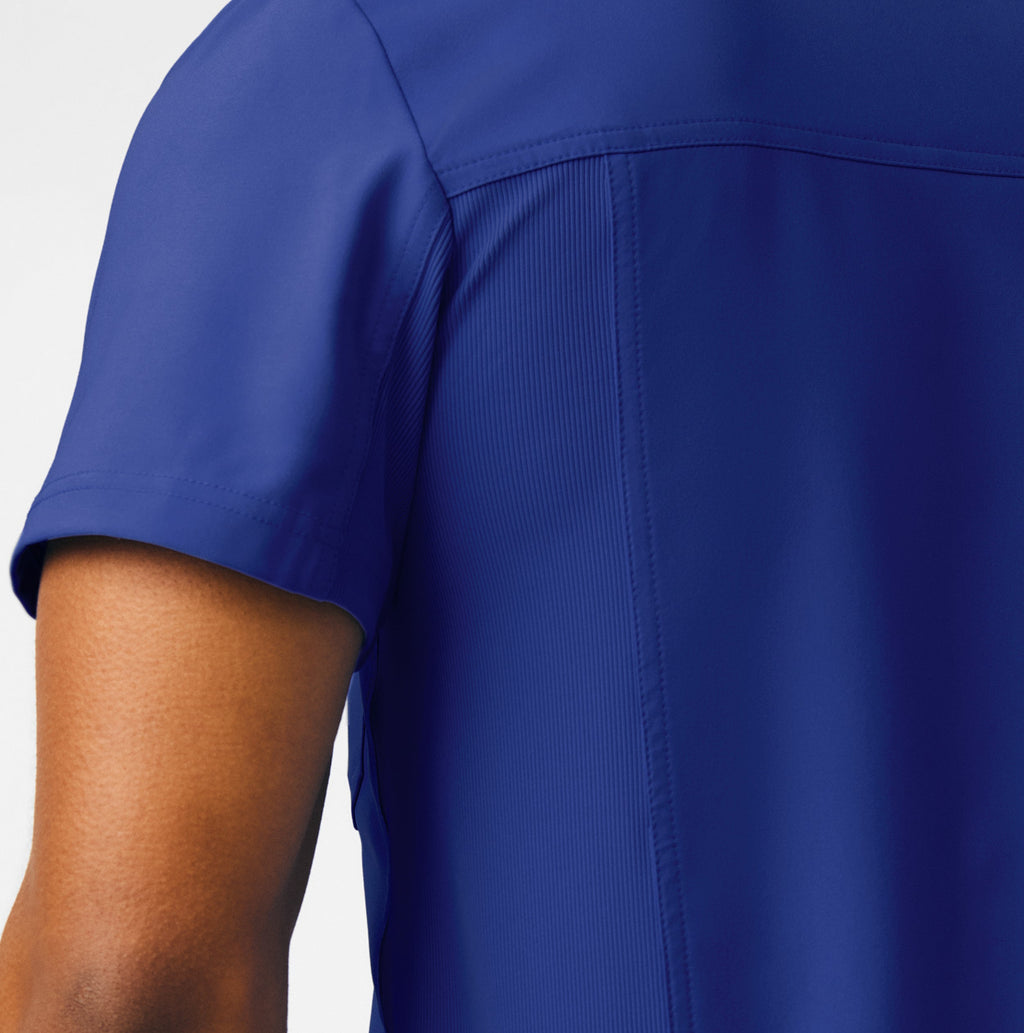 Landau Forward Men's 2-Pocket V-Neck Scrub Top Galaxy Blue