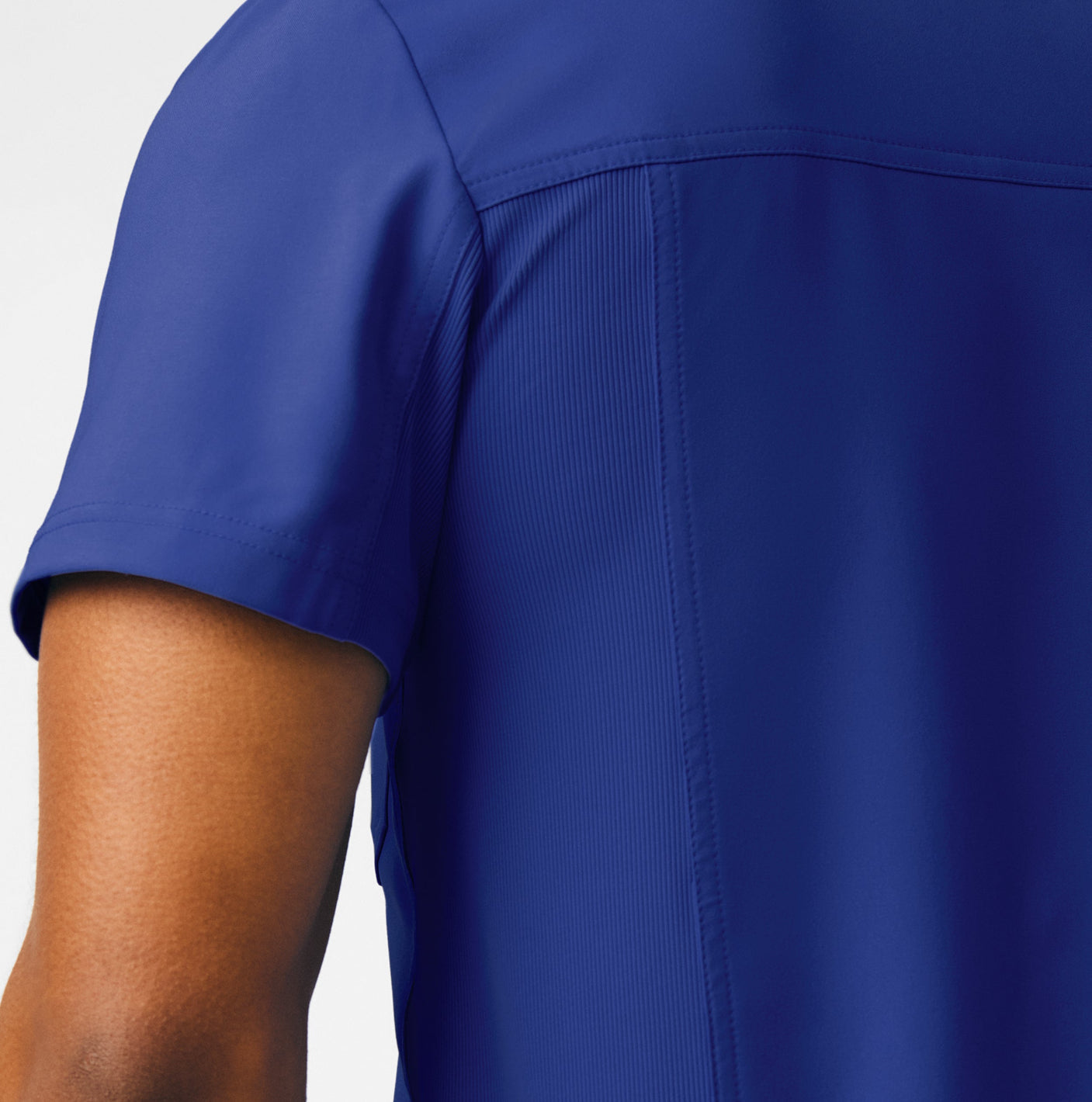 Landau Forward Men's 2-Pocket V-Neck Scrub Top Galaxy Blue