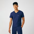Landau Forward Men's 2-Pocket V-Neck Scrub Top Navy