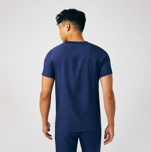 Landau Forward Men's 2-Pocket V-Neck Scrub Top Navy