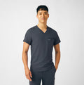 Landau Forward Men's 2-Pocket V-Neck Scrub Top Pewter