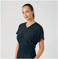 Landau Forward Women's 2-Pocket V-Neck Scrub Top Black