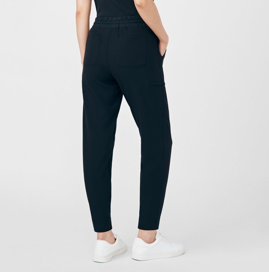 White Cross CRFT Women's Jogger Scrub Pants Petite Black