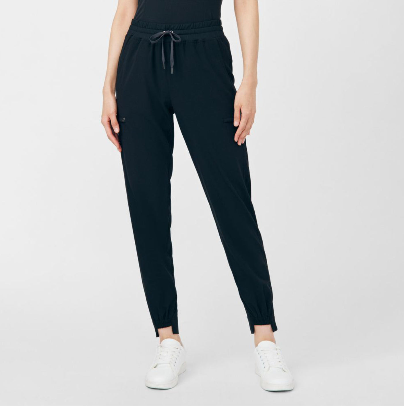 White Cross CRFT Women's Jogger Scrub Pants Petite Black