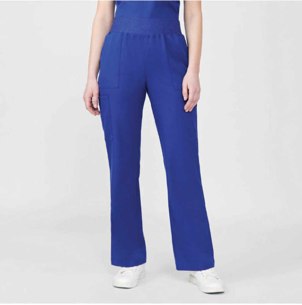 White Cross VIBE Women's Cargo Scrub Pants Petite Galaxy Blue