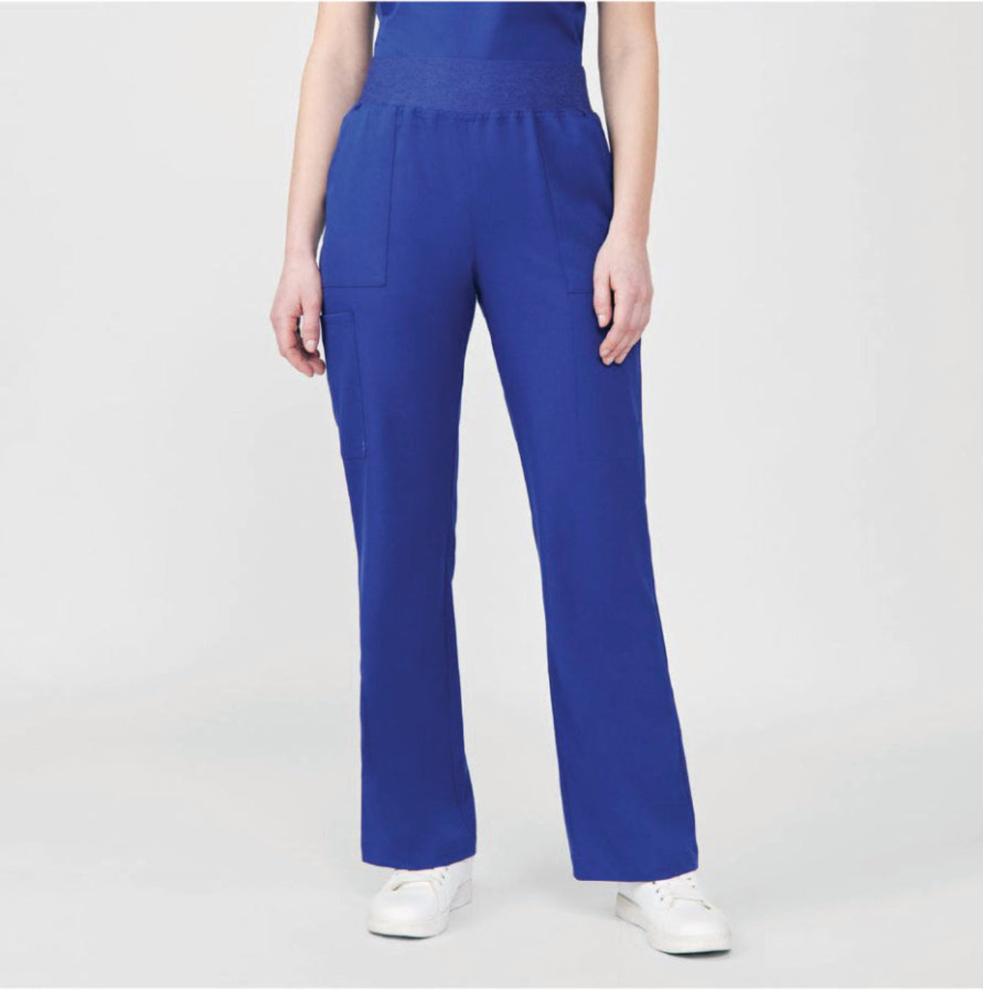 White Cross VIBE Women's Cargo Scrub Pants Petite Galaxy Blue