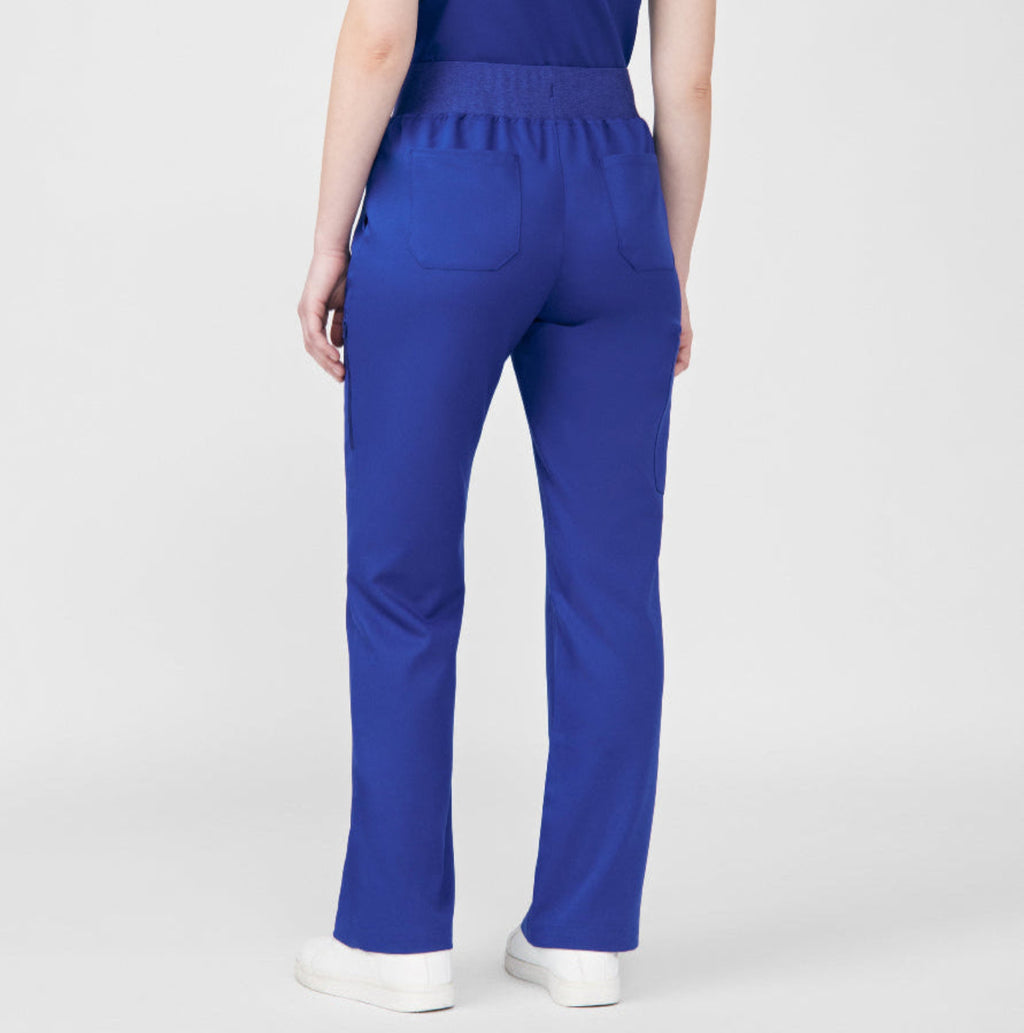 White Cross VIBE Women's Cargo Scrub Pants Petite Galaxy Blue